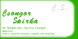 csongor spirka business card
